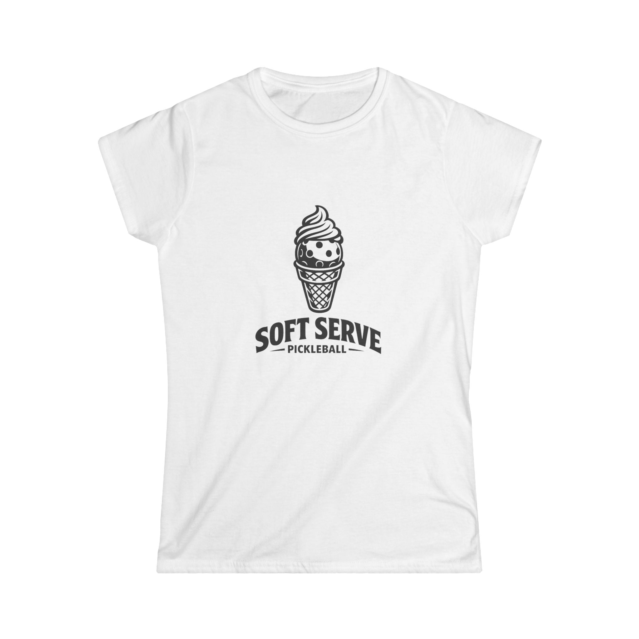 Soft Serve Pickleball Tee — Women's Ice Cream Graphic Shirt