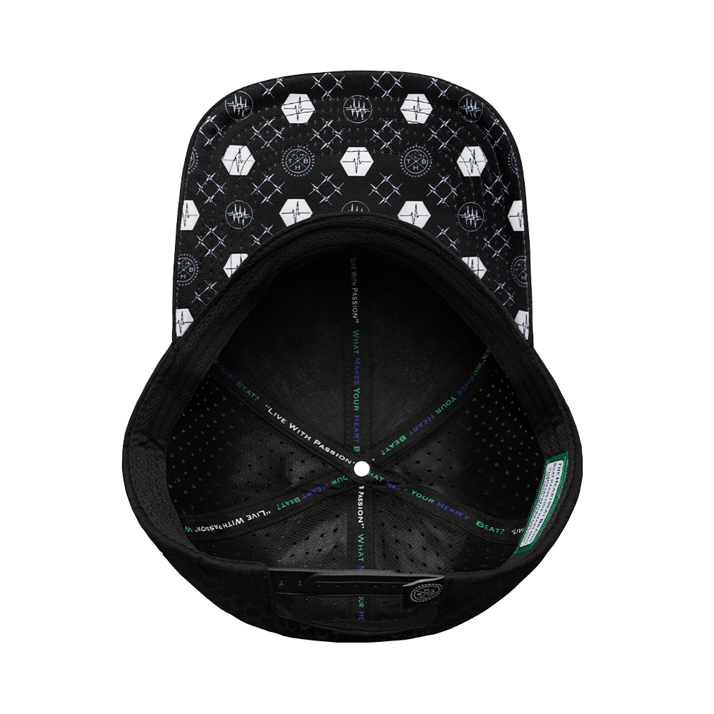 Yoga Hat - Baseball Hat Fit - Black - Laser Mesh