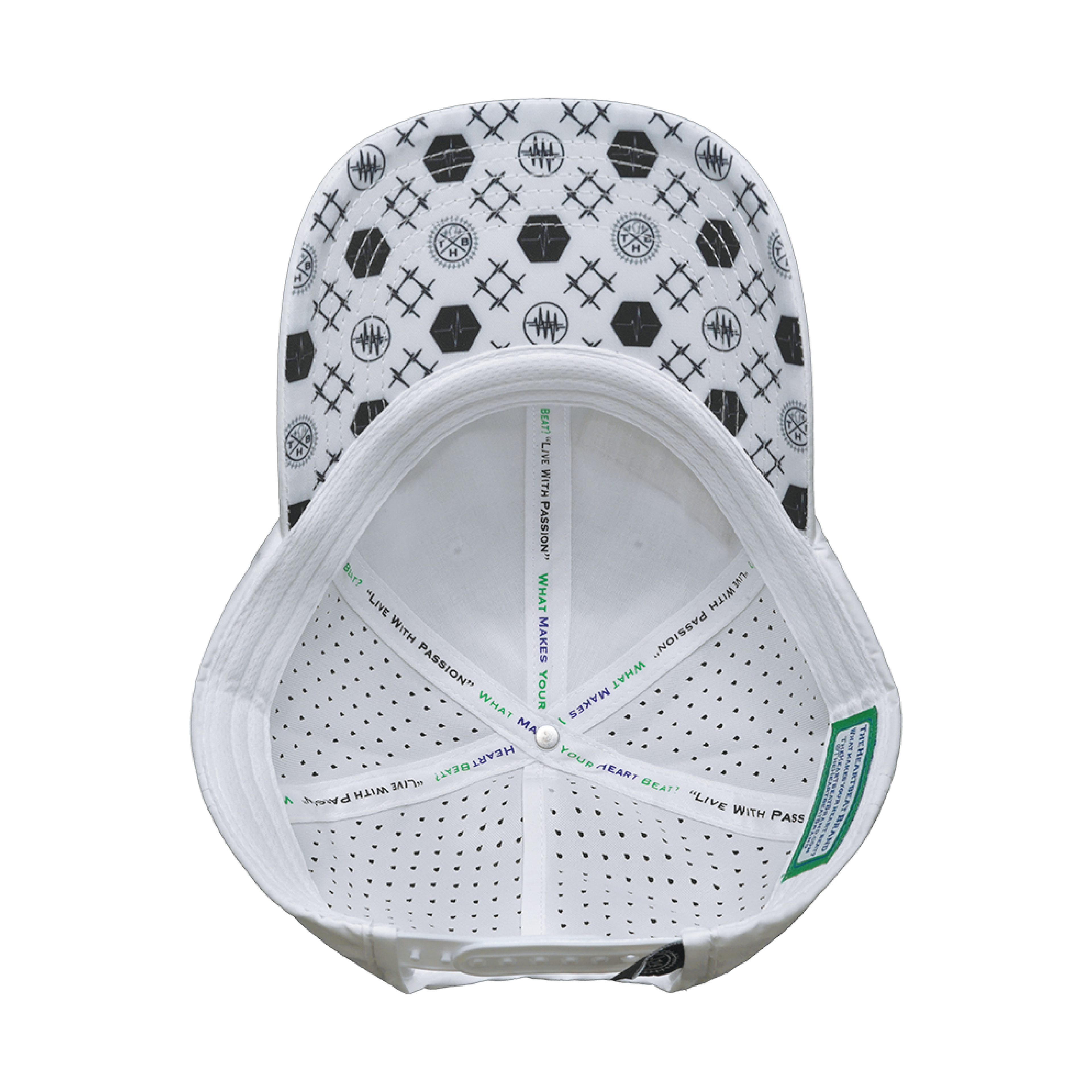 Yoga Hat - Dad Hat - Ponytail - White - Laser Mesh